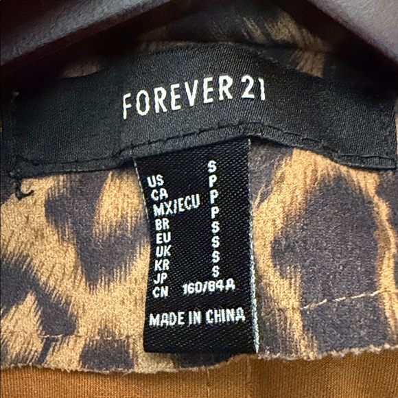 Forever 21 Leopard Print Trench Jacket/Blazer - Picture 11 of 12